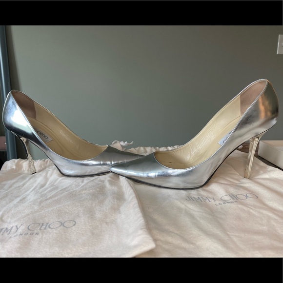 Jimmy Choo Metallic Love 100mm Pumps - Picture 11 of 15